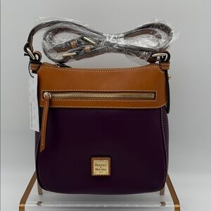 Dooney & Bourke Wexford Leather Crossbody 25 Plum Wine